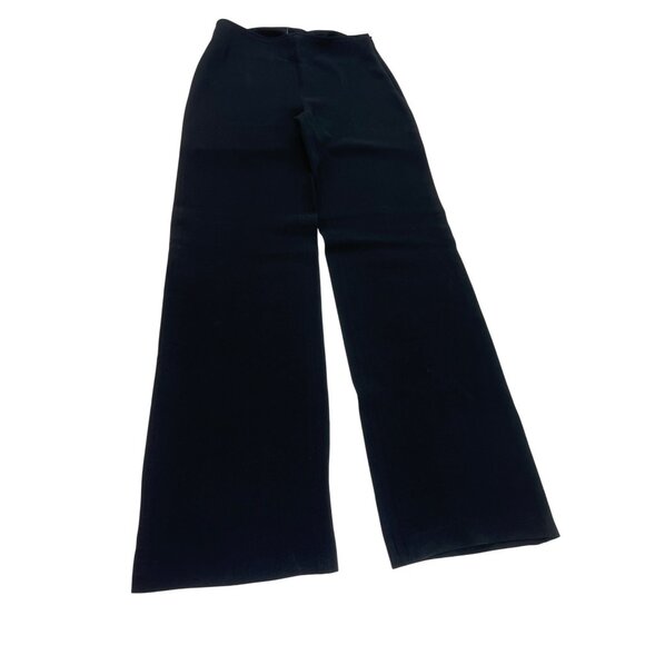 Wide-Leg Black Pants Size 42 By Worldly Things Made In Italy 88j - Picture 1 of 8